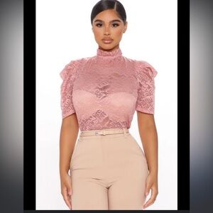 Pink flower velvet top